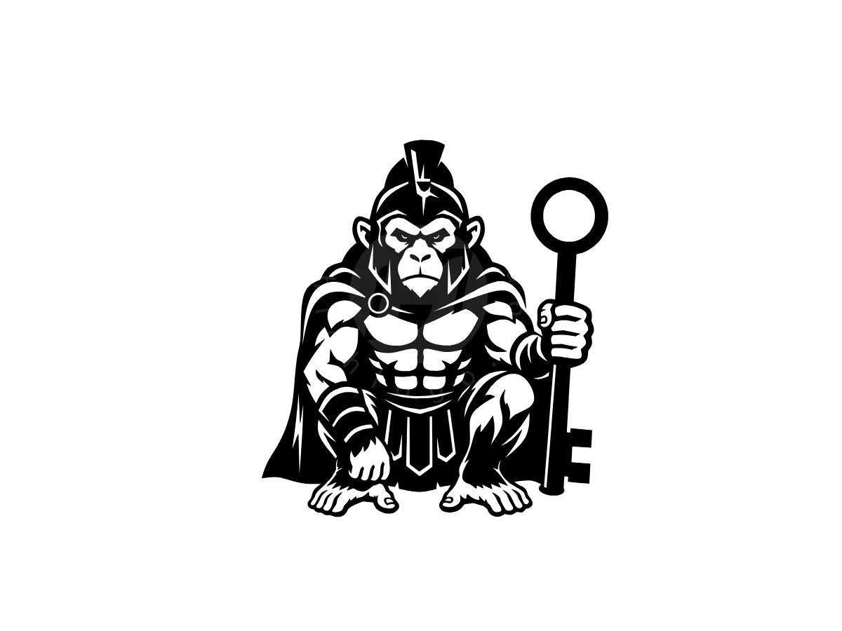 Strong Spartan Ape Logo - Animal Logo design by Eka Eka for sale on Highlogo
