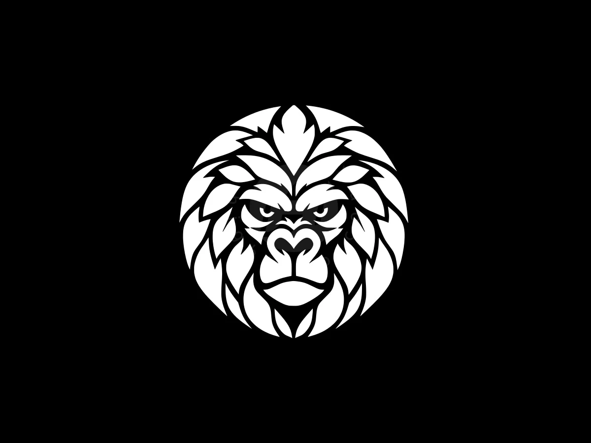 The Intimidating Green Baboon Leaf Logo - preview 1
