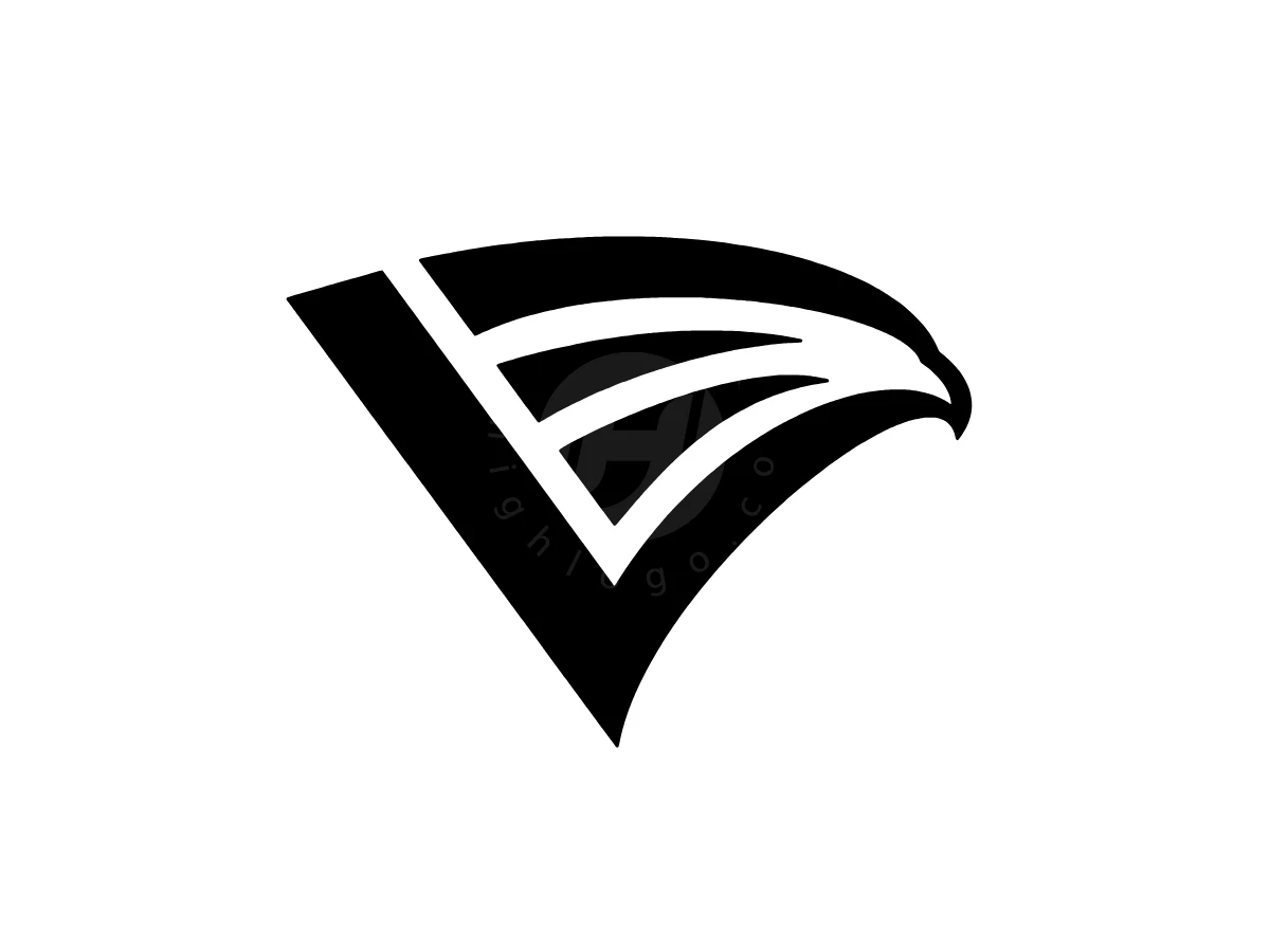 Minimalist Logo Of The Valkon Bird Letter V - preview 1