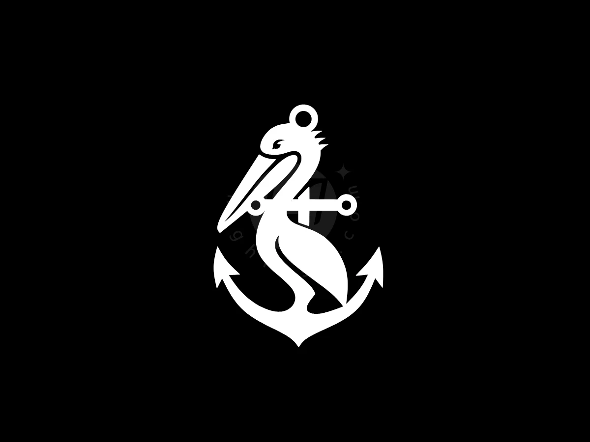 Strong Modern Pelican Anchor Logo - Animal Logo design by Eka Eka for sale on Highlogo