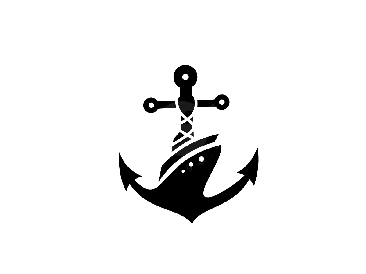Strong Modern Ship Anchor Logo - preview 1