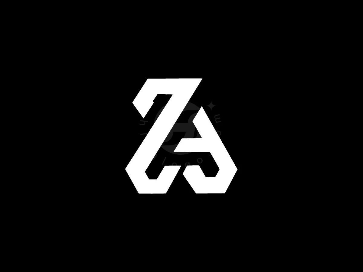 Geometric Interlocking Za Or Az Letter Logo - Lettermark Logo design by Eka Eka for sale on Highlogo