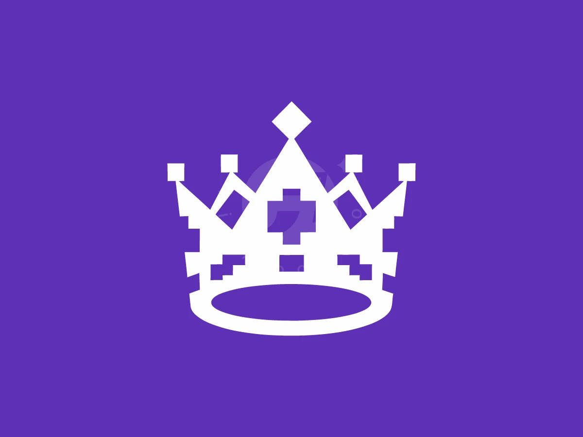 Pixelated Royal Crown - Gaming Logo design by Deezora for sale on Highlogo