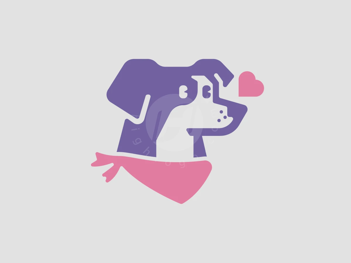Lovely Dog Bandana Logo - Animal Logo design by Denmaz for sale on Highlogo