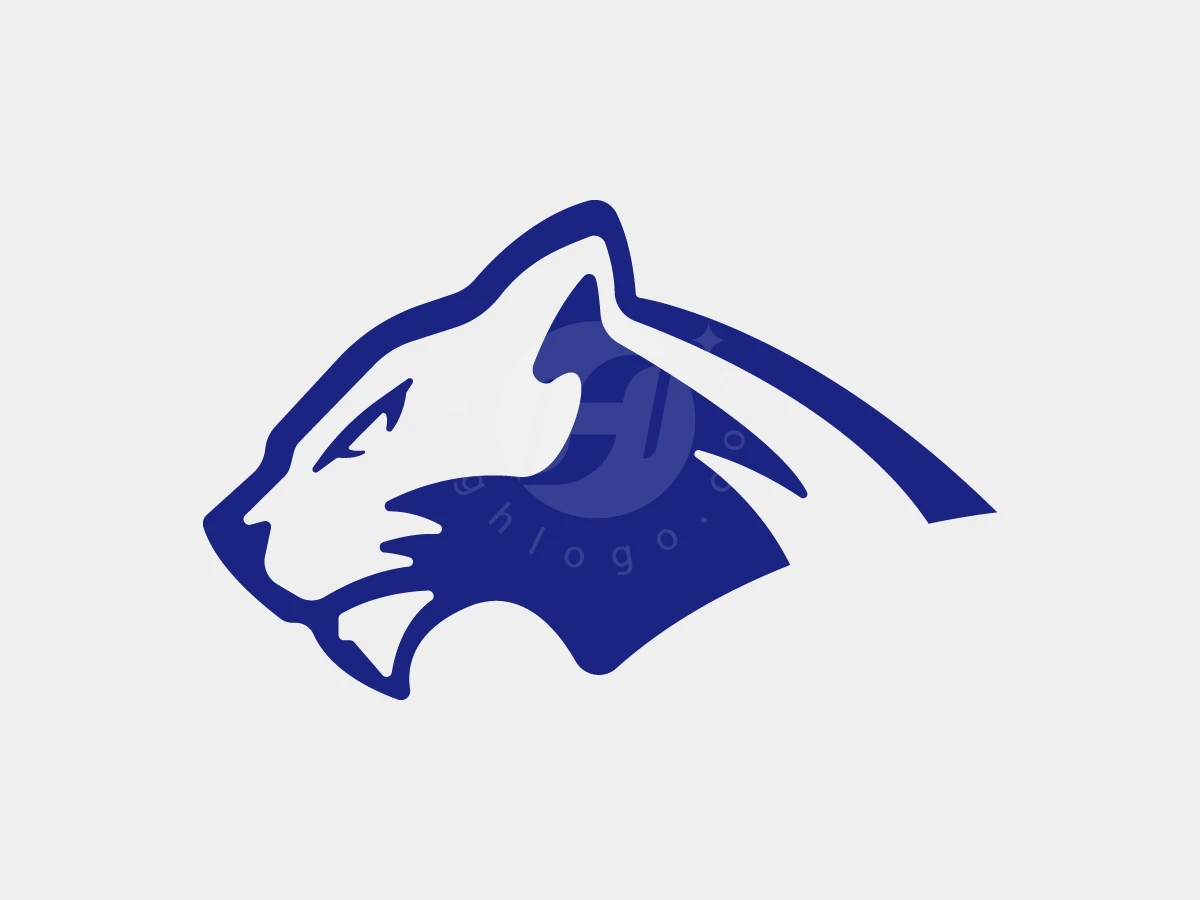 Aggressive Blue Panther Logo - Animal Logo design by Denmaz for sale on Highlogo