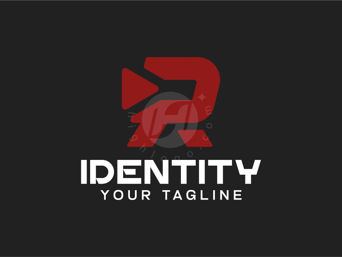 Letter R Media Play Logo - preview 1