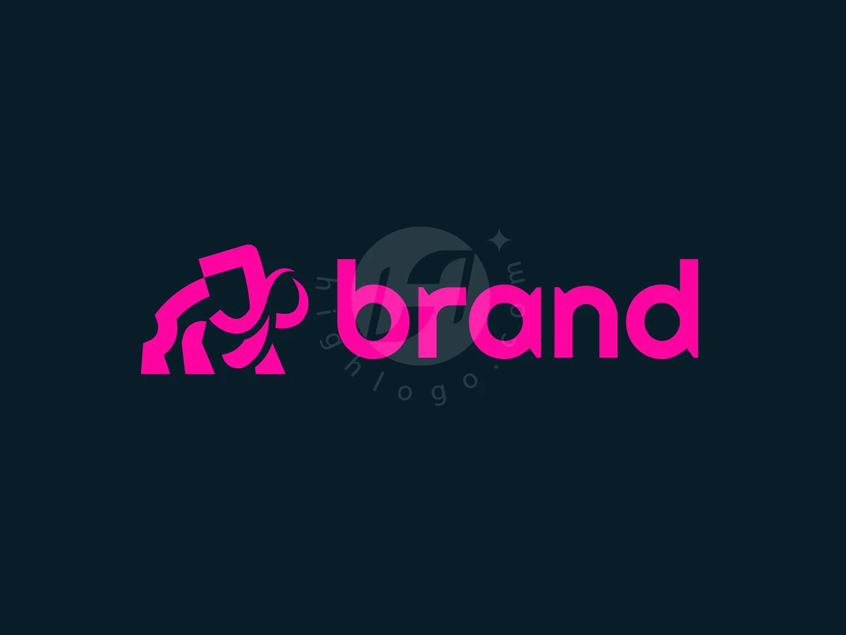 Abstract Geometric Mammoth Logo - preview 1