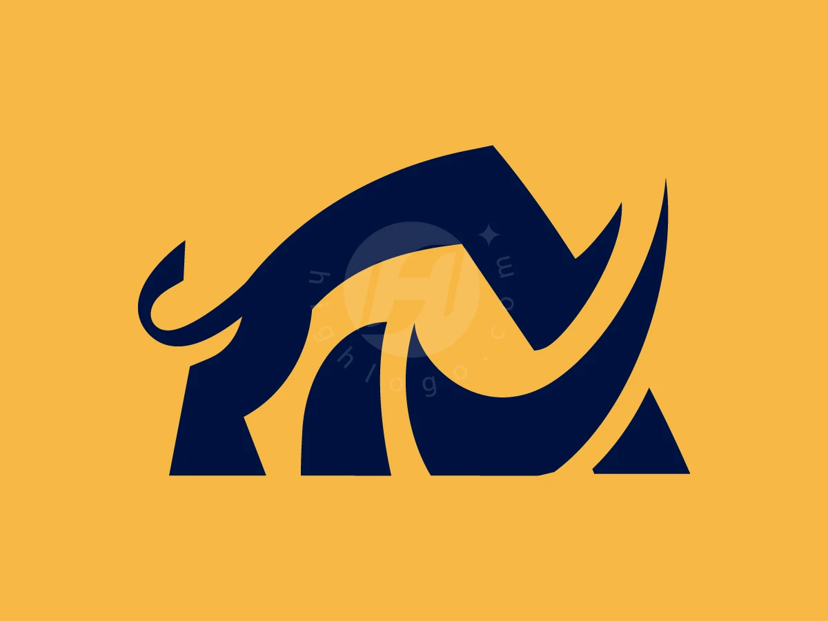 Minimalist Rhino Strength Logo - Animal Logo design by Denmaz for sale on Highlogo