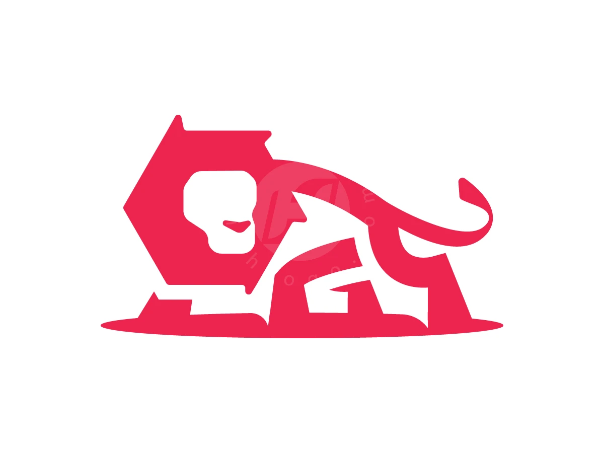 Abstract Geometric Lion Logo - Animal Logo design by Denmaz for sale on Highlogo