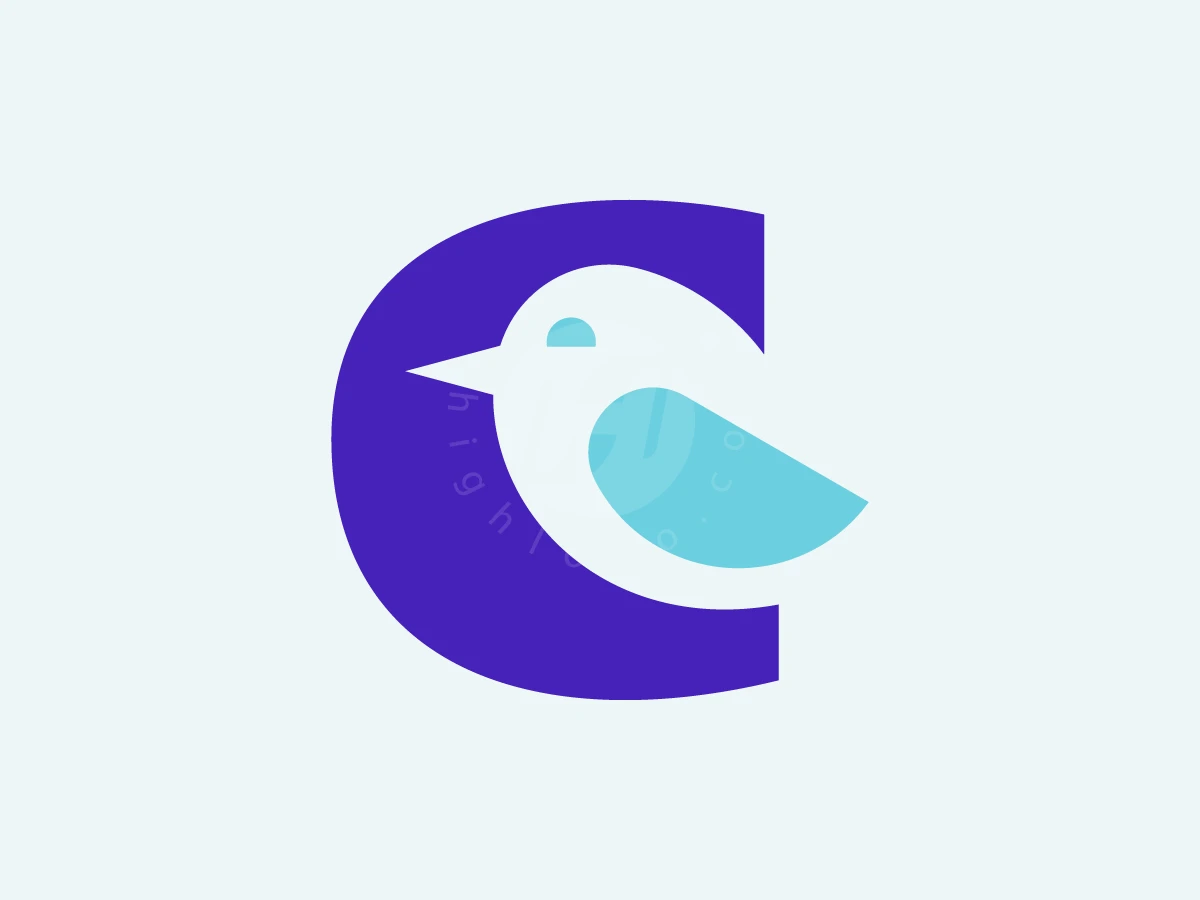 Letter C Bird Logo - Animal Logo design by Denmaz for sale on Highlogo