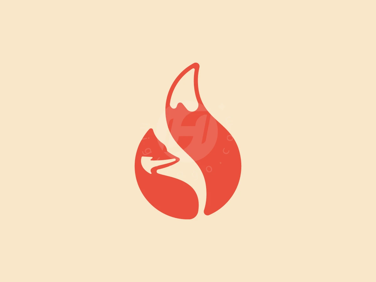 Fire Fox Flame Logo - Animal Logo design by Denmaz for sale on Highlogo