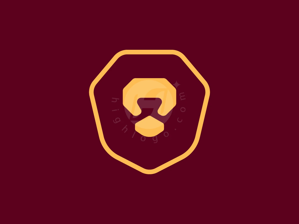Minimalist Lion Shield Logo - Animal Logo design by Denmaz for sale on Highlogo