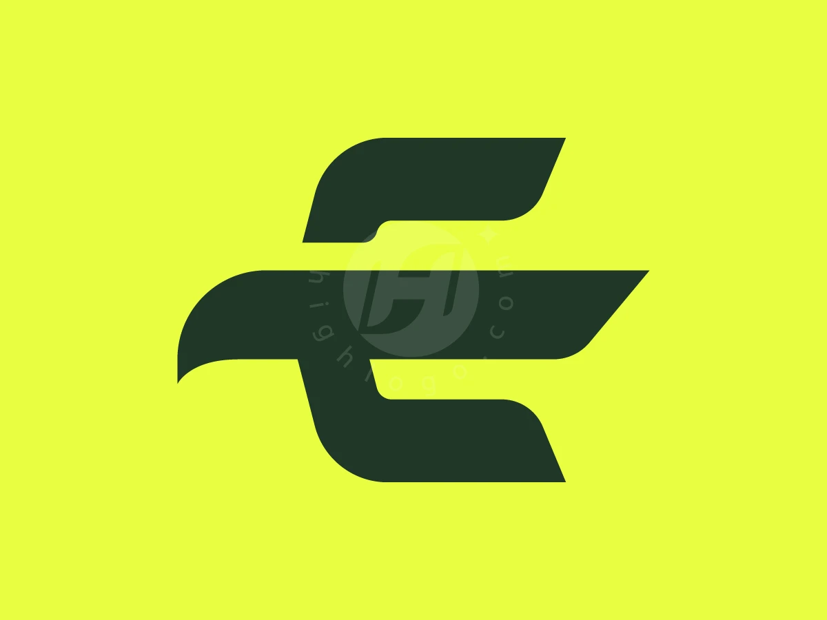 Minimalist Letter E Eagle Logo - preview 1