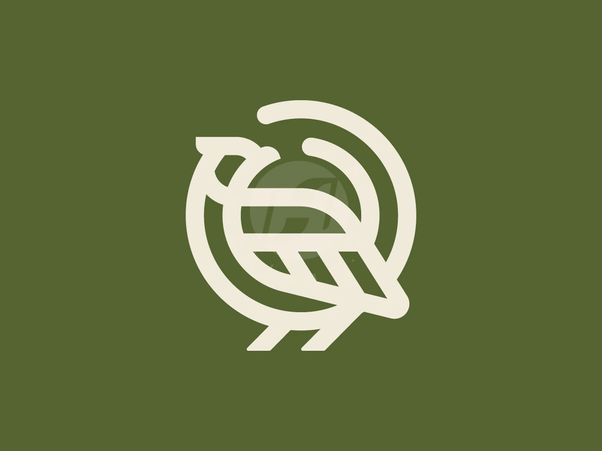 Exotic Bird Minimalist Logo - Animal Logo design by Denmaz for sale on Highlogo