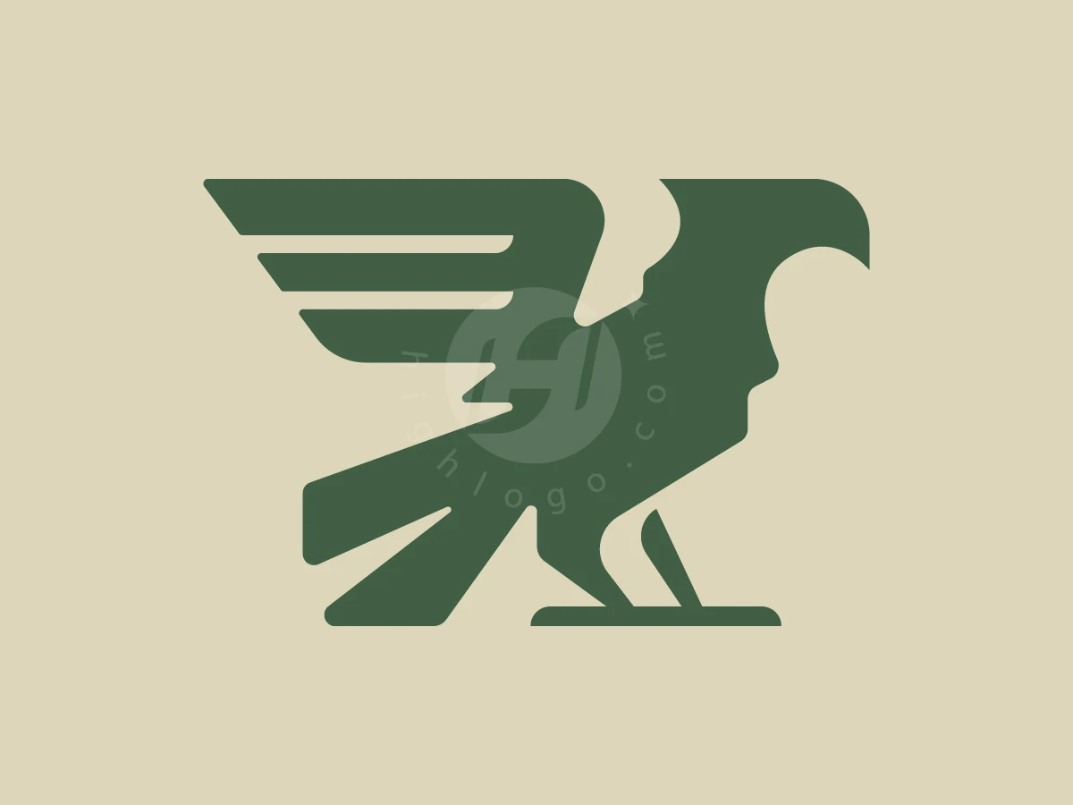 Geometric Falcon Crest Logo - Animal Logo design by Denmaz for sale on Highlogo
