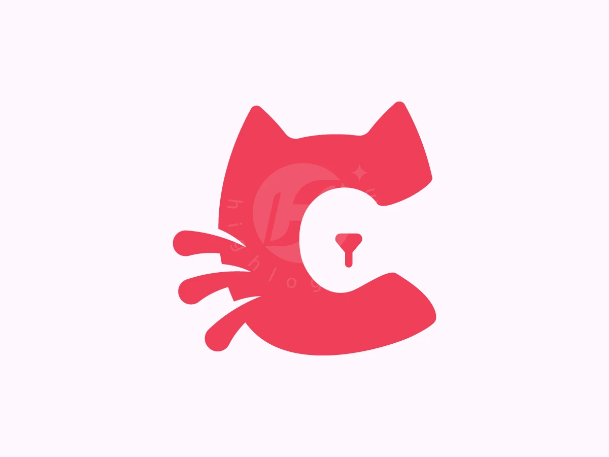 Cute Cat Lettermark C Logo - Logo Logo design by Denmaz for sale on Highlogo