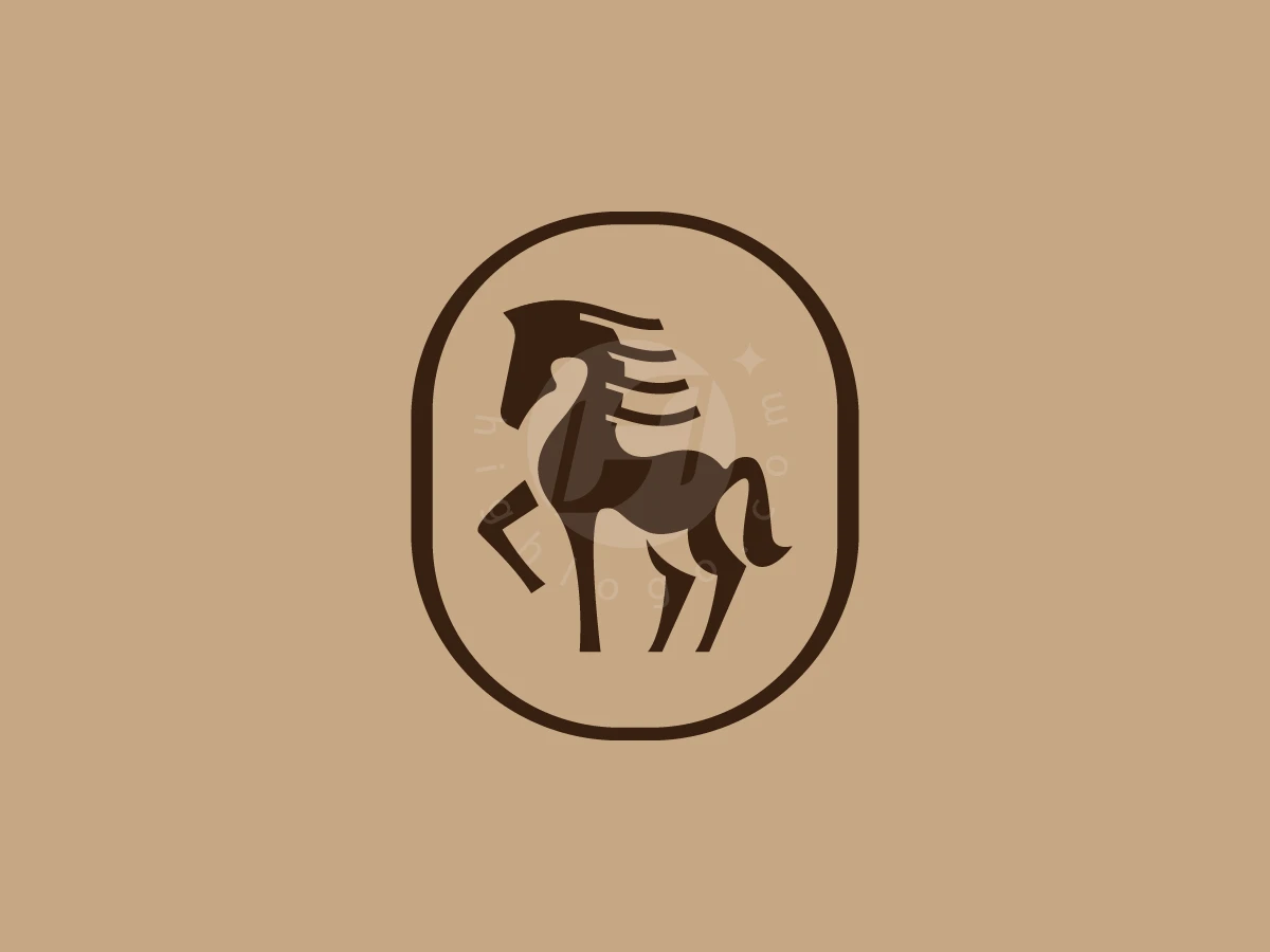 Vintage Luxury Stallion Logo - Animal Logo design by Denmaz for sale on Highlogo