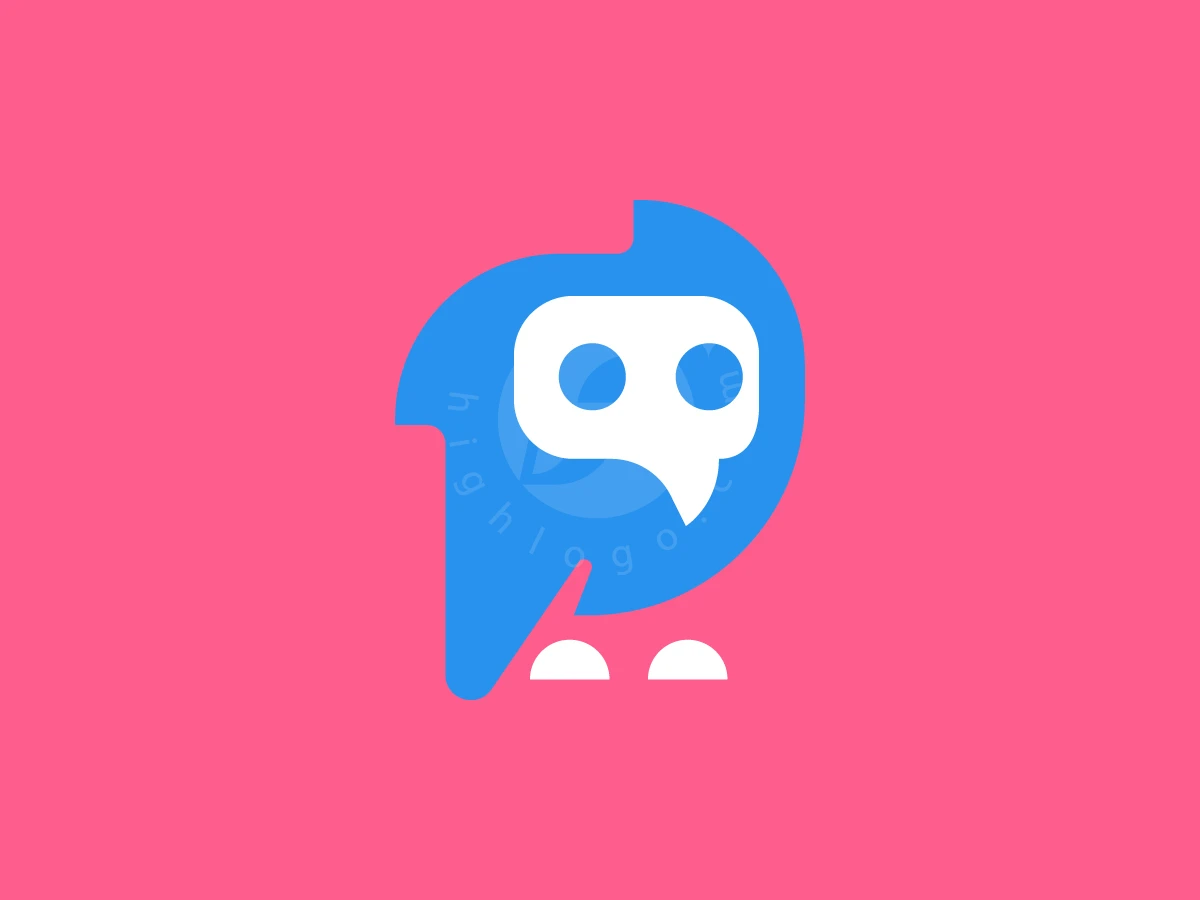 Owl Chat Bubble Logo - preview 1