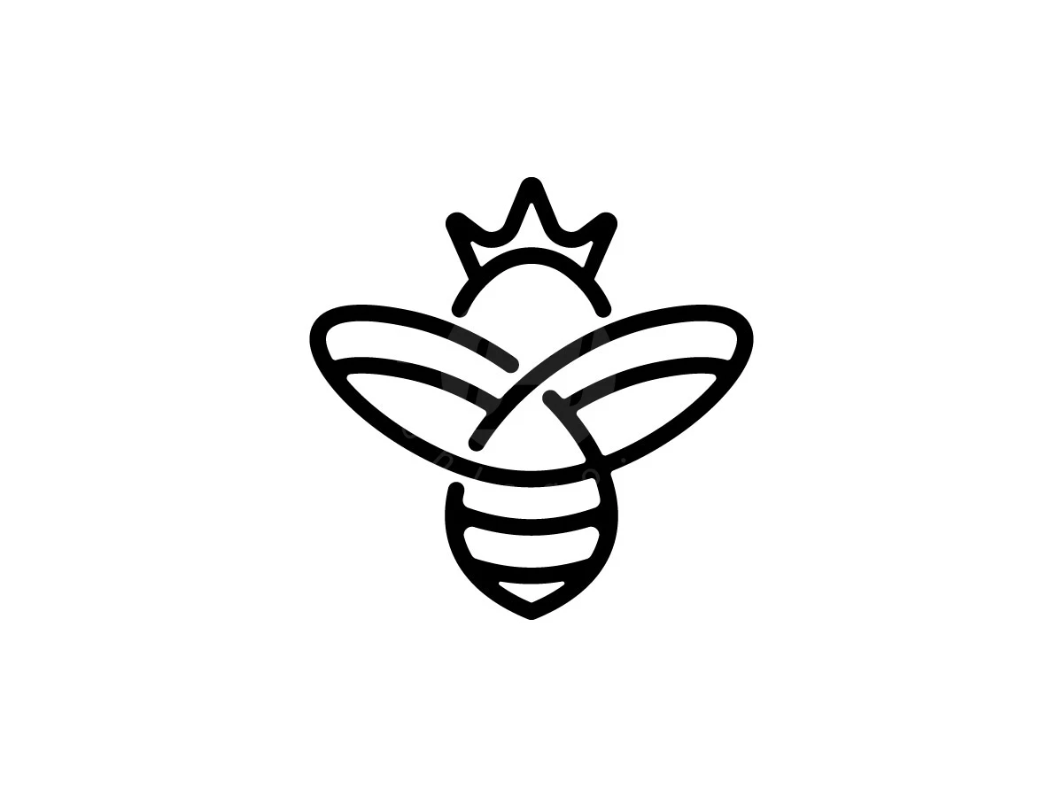 Queen Bee Monoline Logo - Animal Logo design by Rico aGraphic for sale on Highlogo