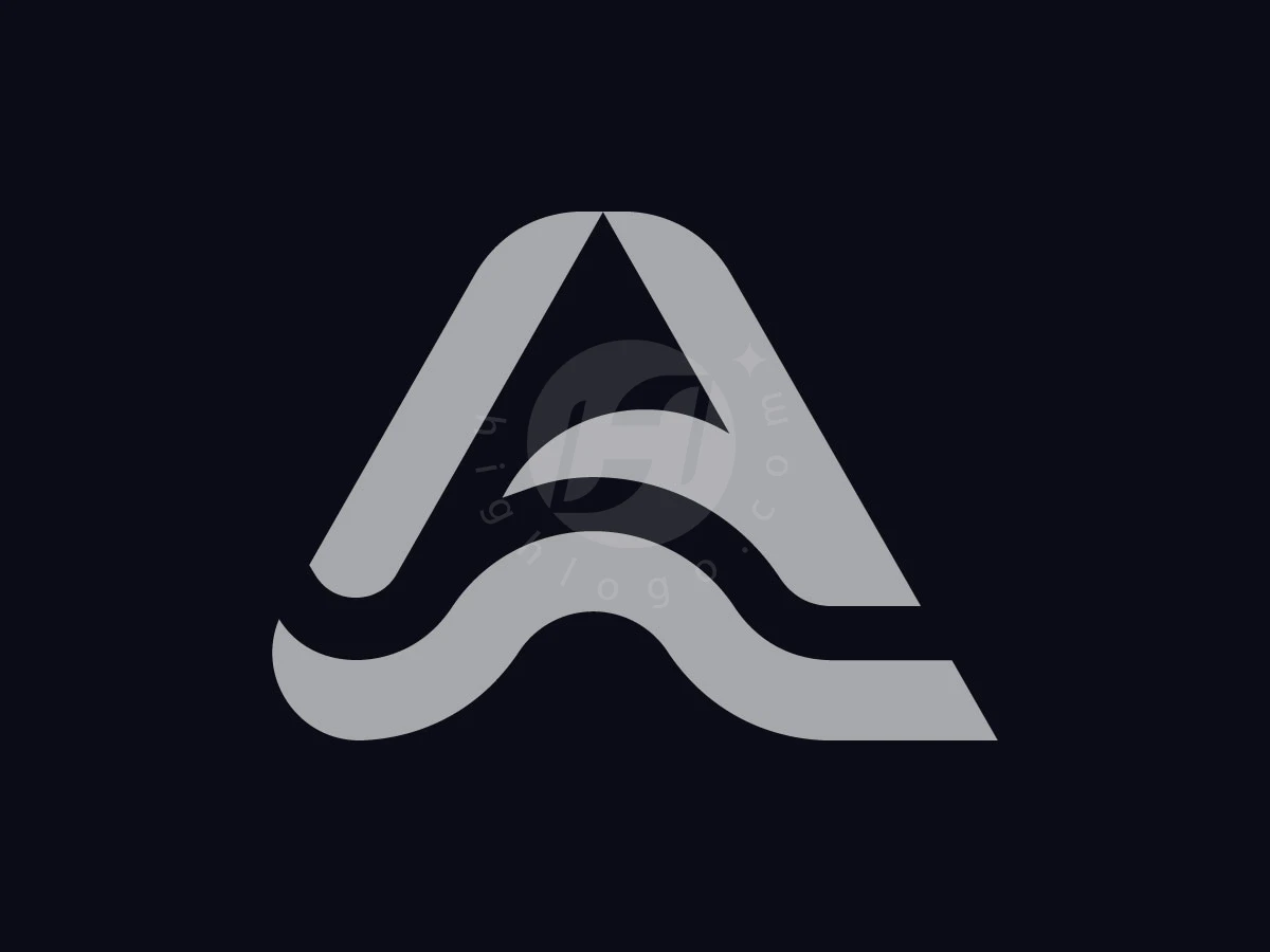 Modern Letter A Flowing Wave Logo - Logo Logo design by Rico aGraphic for sale on Highlogo