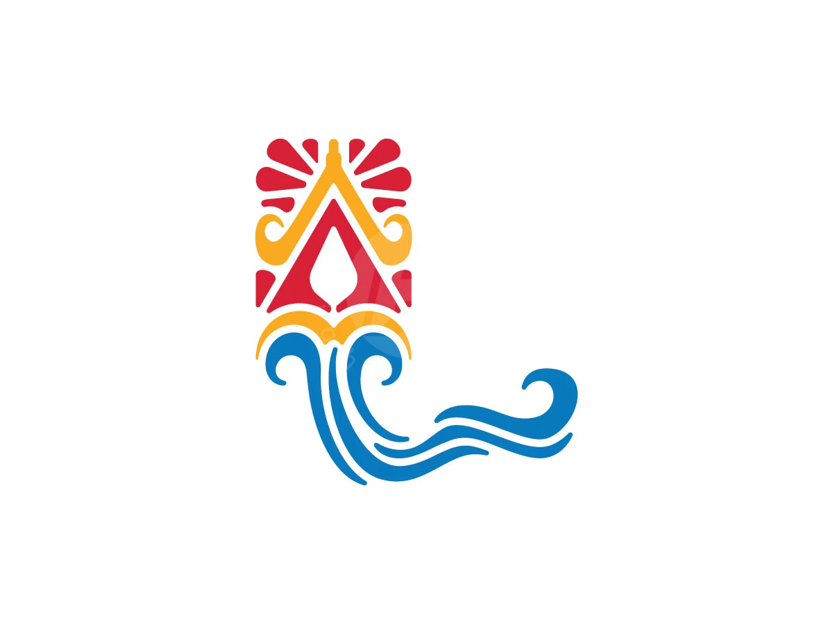 Tribal A Flame & Wave Logo - Travel Logo design by Rico aGraphic for sale on Highlogo