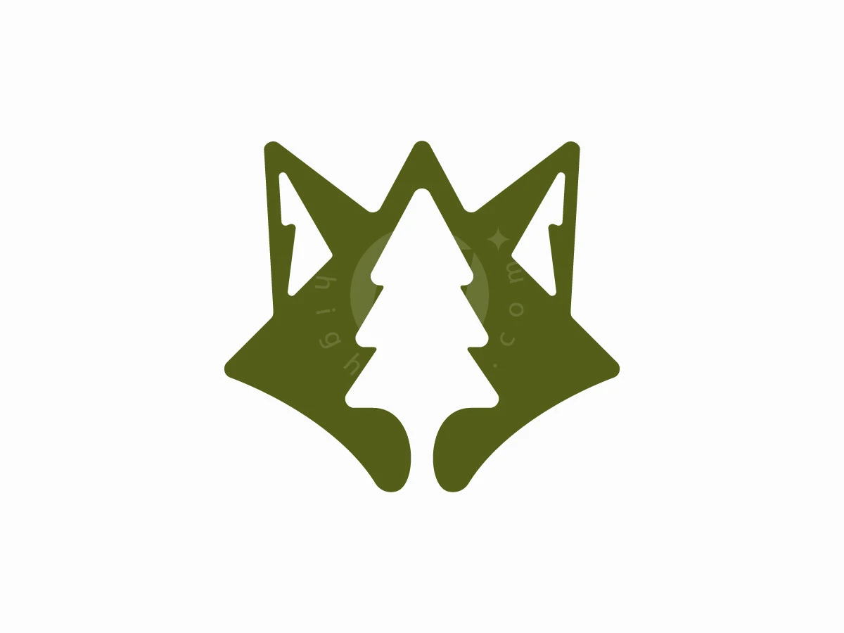 Forest Wolf Pine Emblem Logo - preview 1