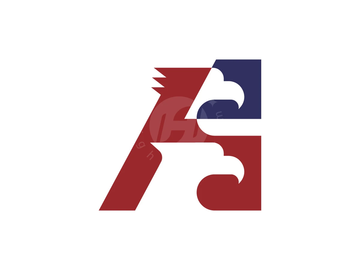 Eagle Letter A Emblem Logo - Negative space Logo design by Rico aGraphic for sale on Highlogo