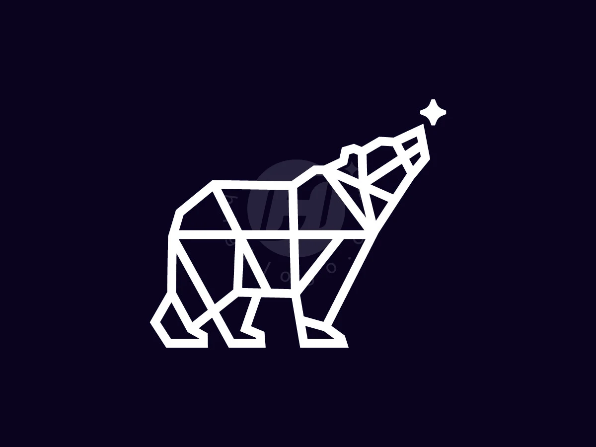 Geometric Bear Polygon Minimalist Modern Logo - Technology Logo design by Rico aGraphic for sale on Highlogo