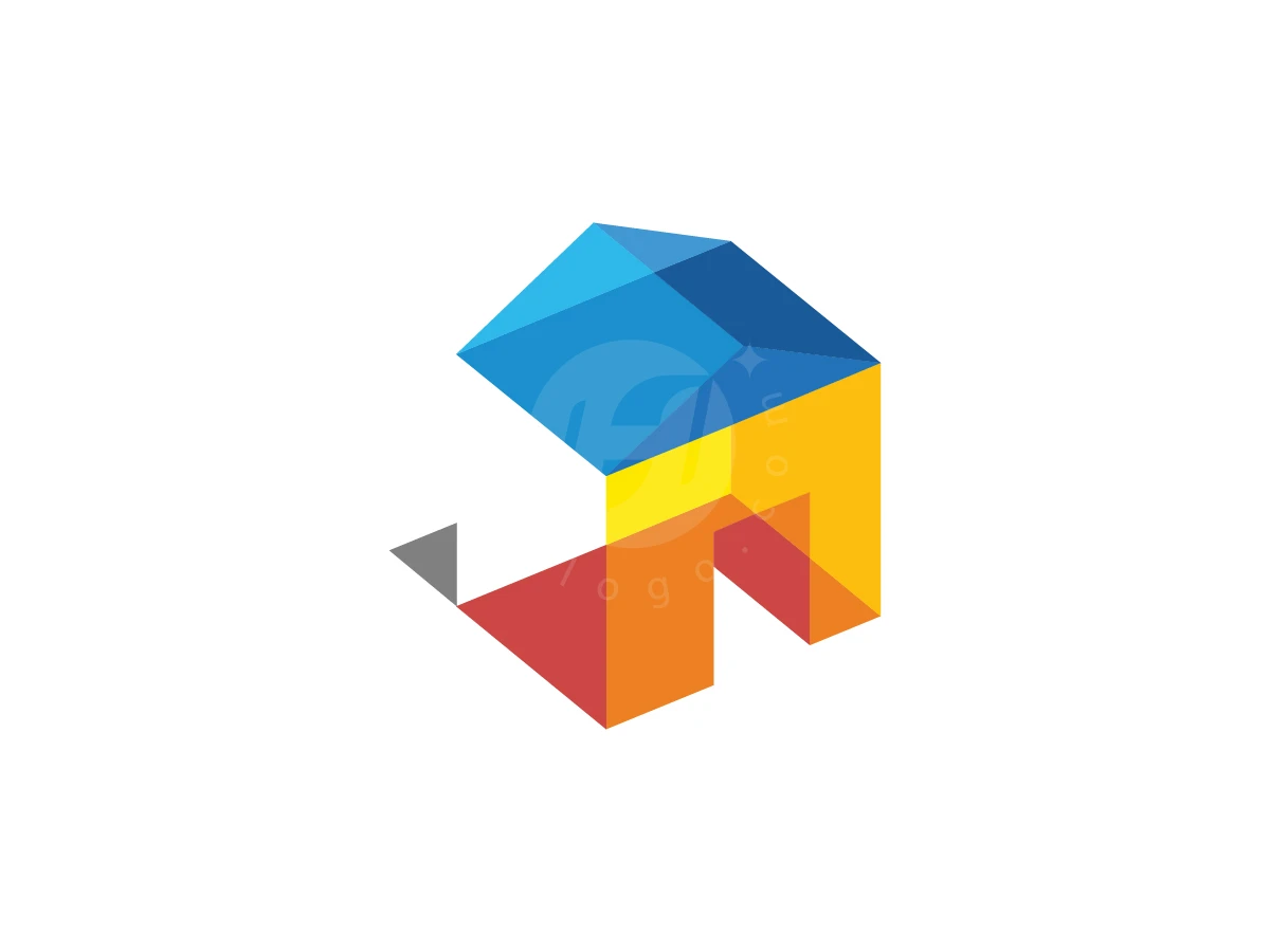 Polygonal House Structure Logo - Real Estate Logo design by krustovin for sale on Highlogo