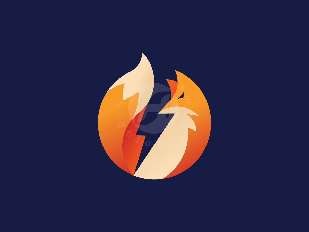 Modern Fox Lightning Logo - Animal Logo design by krustovin for sale on Highlogo