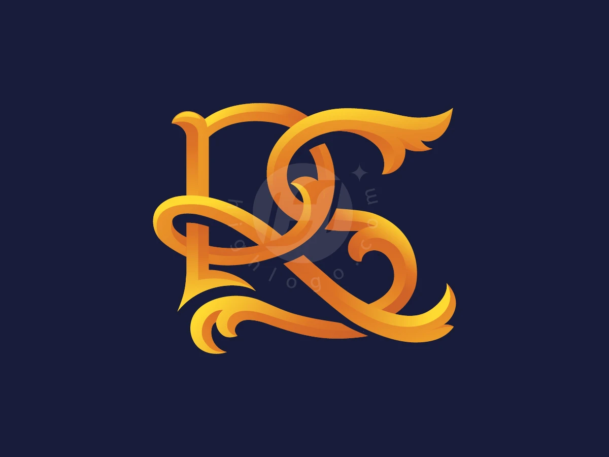 Golden Ornate RS Monogram Logo - Logo Logo design by krustovin for sale on Highlogo