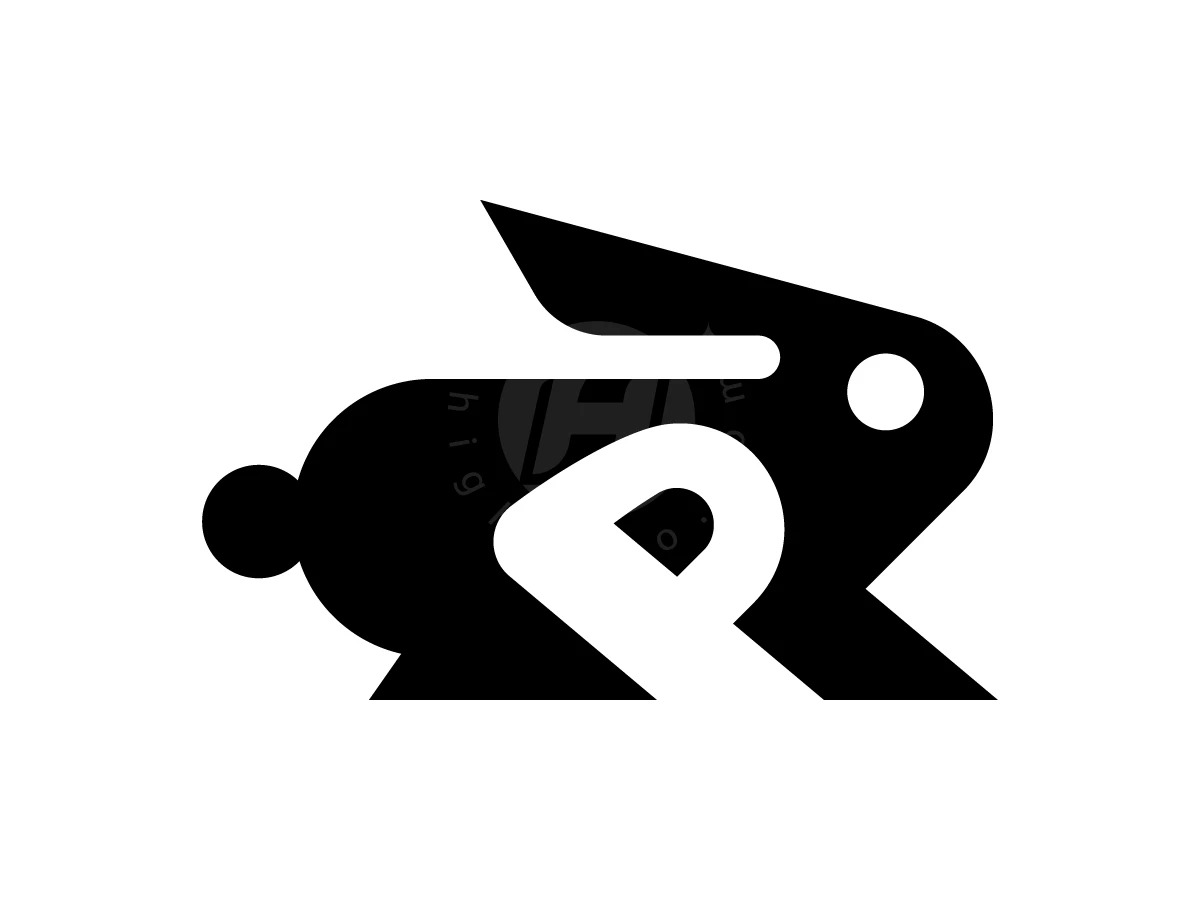 Simple Rabbit Logo Letter P - Logo Logo design by DenAhmed for sale on Highlogo