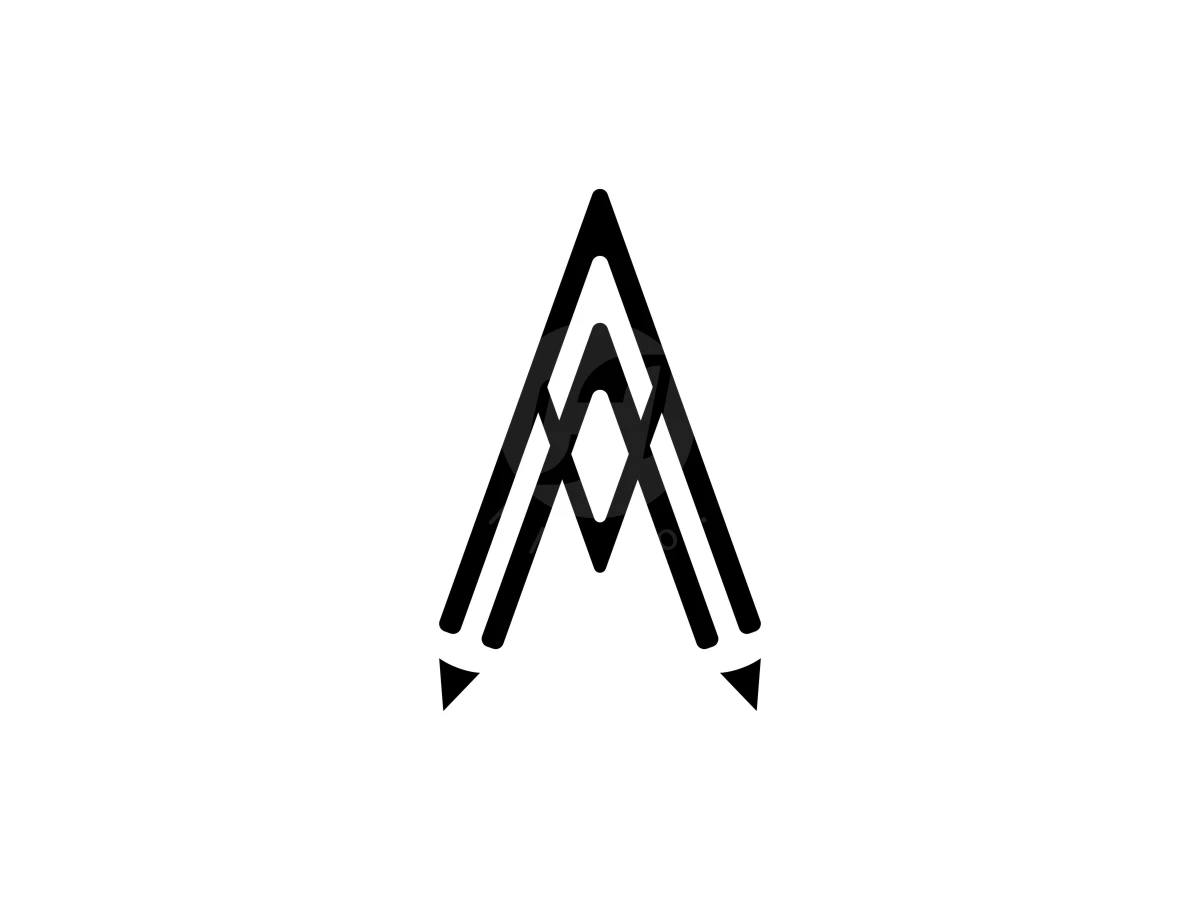 Letter A Or Am With Twin Pencil Logo - Logo Logo design by Arizki design for sale on Highlogo