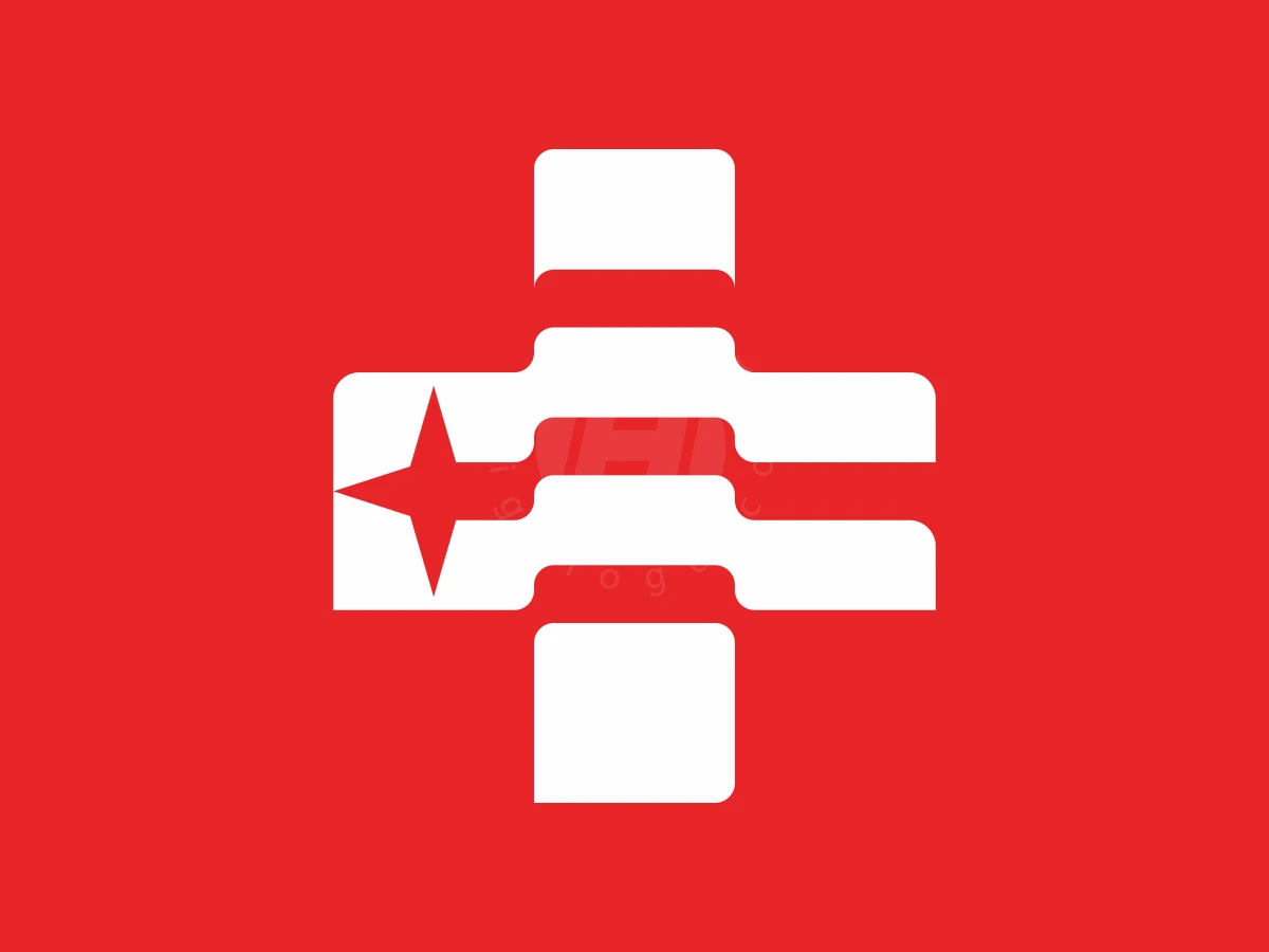 American Or Switzerland Medical Star Simple Logo - Health Logo design by Fatkhan Amira I for sale on Highlogo