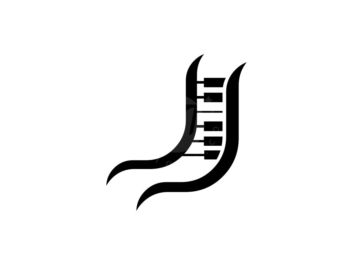 J Or JJ Piano Logo - Media Logo design by DuckOn for sale on Highlogo