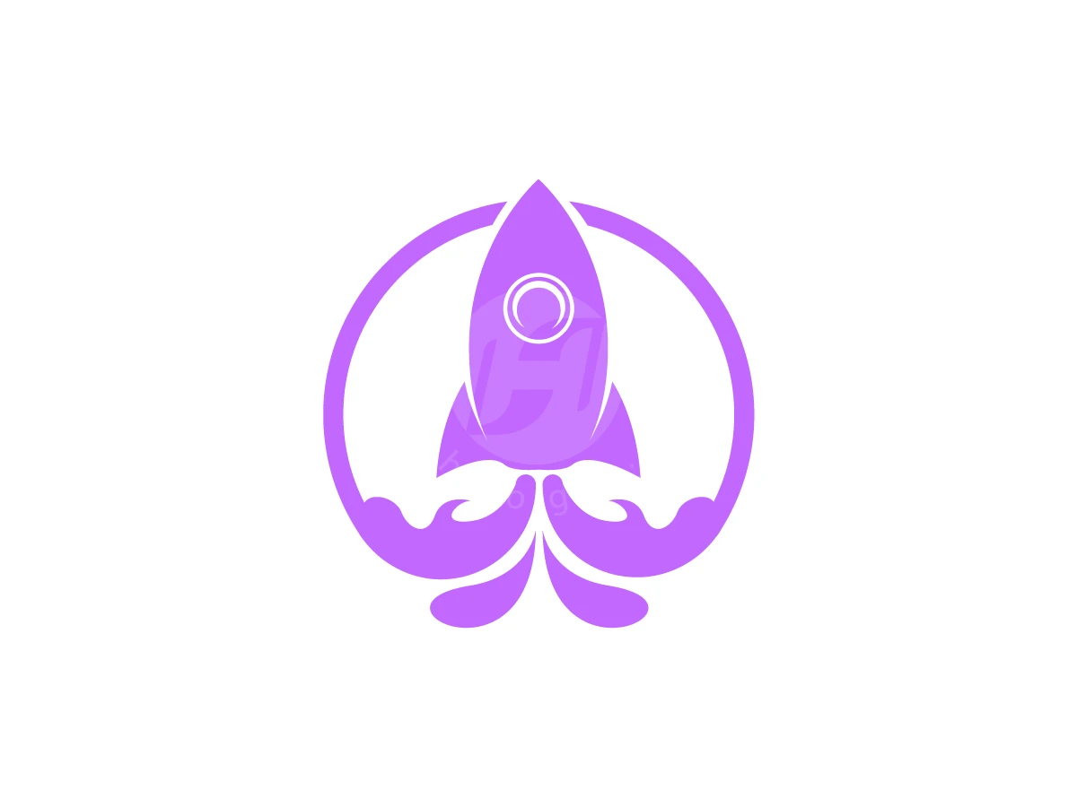 Purple Rocket Launch Logo - Technology Logo design by Afroradesigner for sale on Highlogo