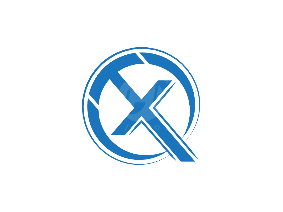 Modern Letter X Circle Emblem Logo - Technology Logo design by Afroradesigner for sale on Highlogo