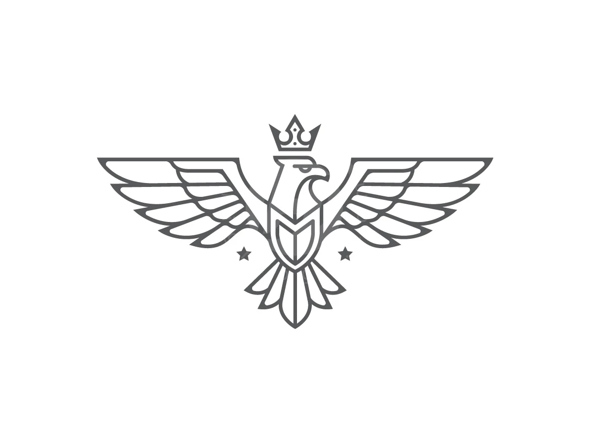 Luxury Eagle Crest Logo With Crown - Financial Logo design by Afroradesigner for sale on Highlogo
