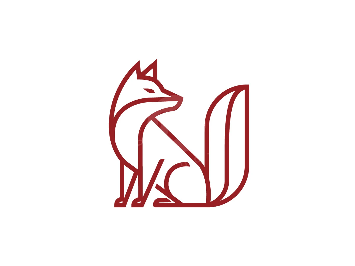 Modern Minimalist Fox Line Art Logo - Animal Logo design by Afroradesigner for sale on Highlogo