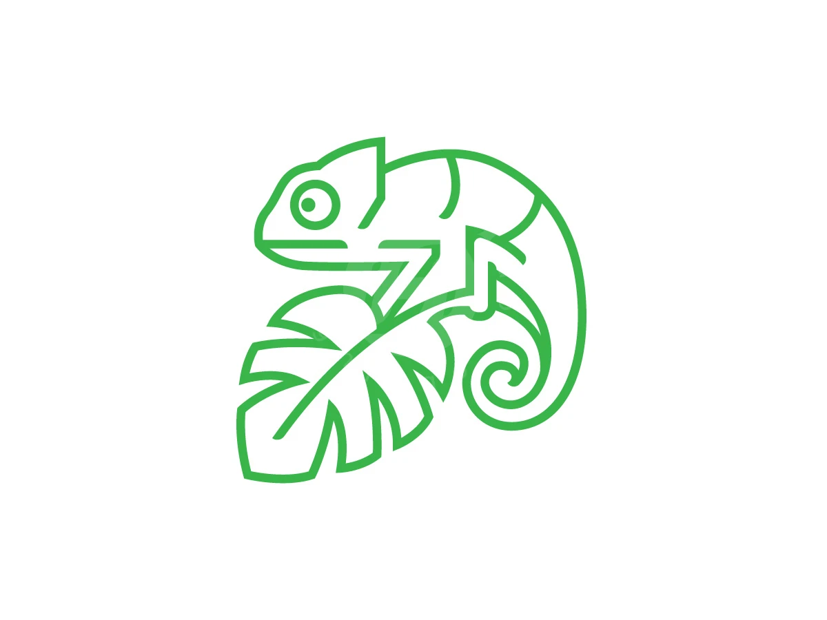 Creative Chameleon Leaf Logo - Animal Logo design by Afroradesigner for sale on Highlogo