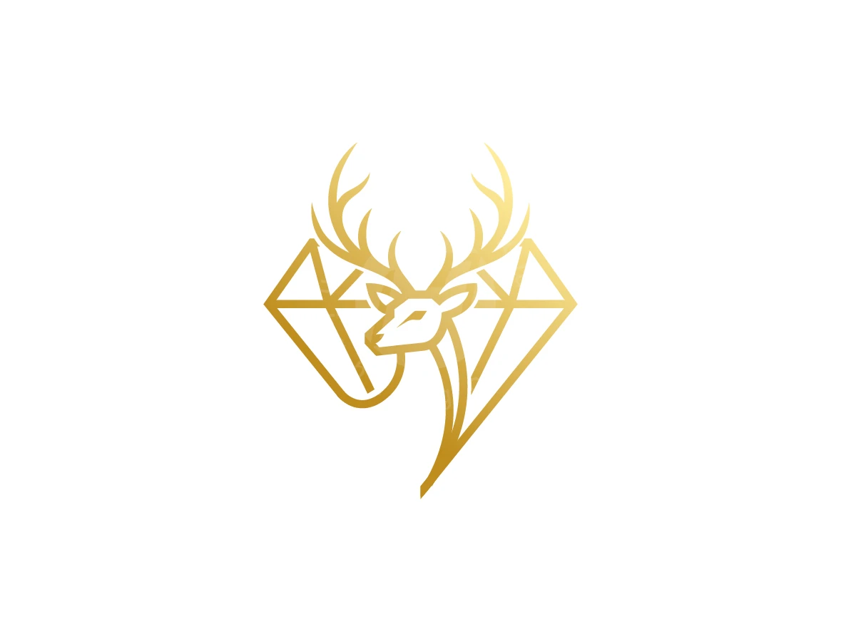 Elegant Deer Diamond Luxury Line Art Logo For Jewelry - Fashion Logo design by Afroradesigner for sale on Highlogo