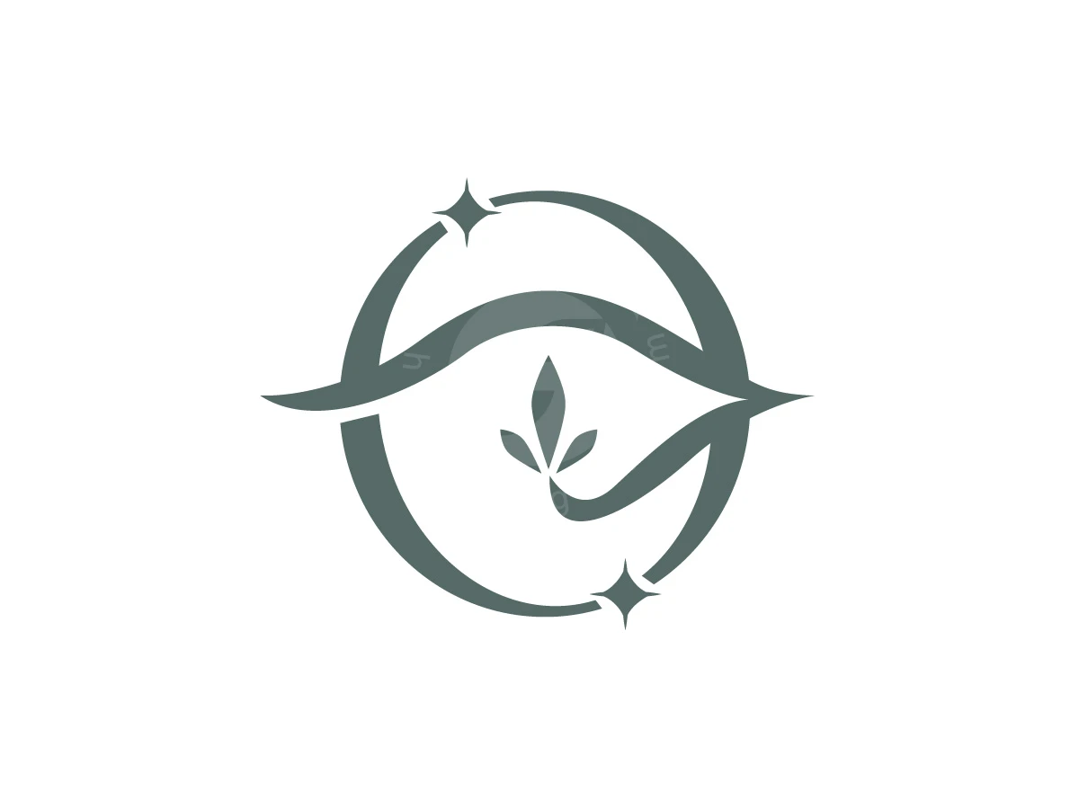Modern Eco Eye Nature Circle Logo For Organic - Beauty Logo design by Afroradesigner for sale on Highlogo