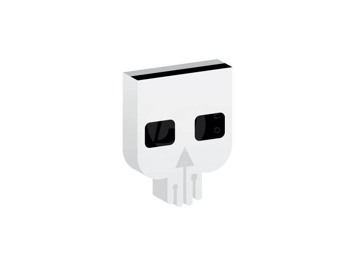 Skull And Usb Port Logo - Technology Logo design by yasrielhy for sale on Highlogo