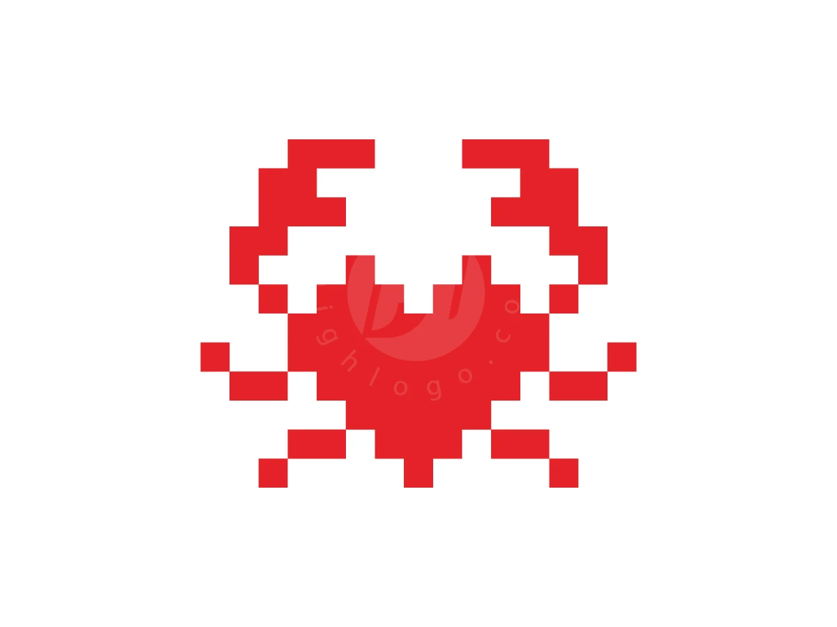 Crab Love Pixels Logo - Animal Logo design by yasrielhy for sale on Highlogo