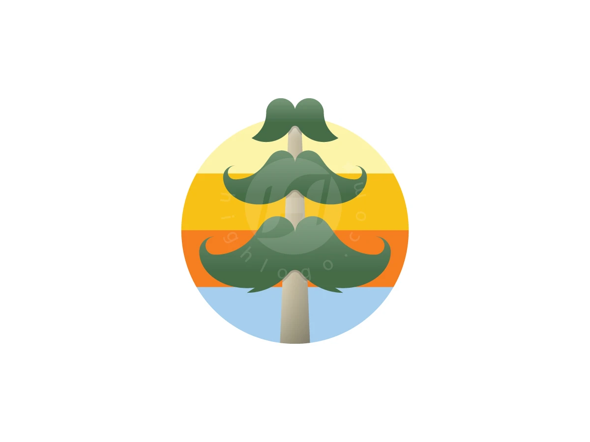 Mustache And Tree Logo - General Logo design by yasrielhy for sale on Highlogo