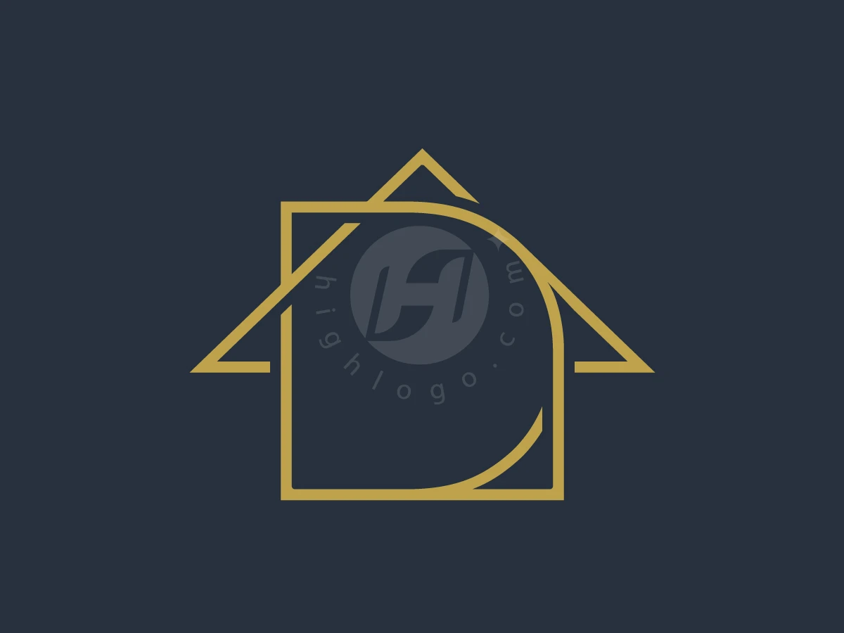 D House Monoline Minimalist Logo - Real Estate Logo design by Gus Grafis for sale on Highlogo