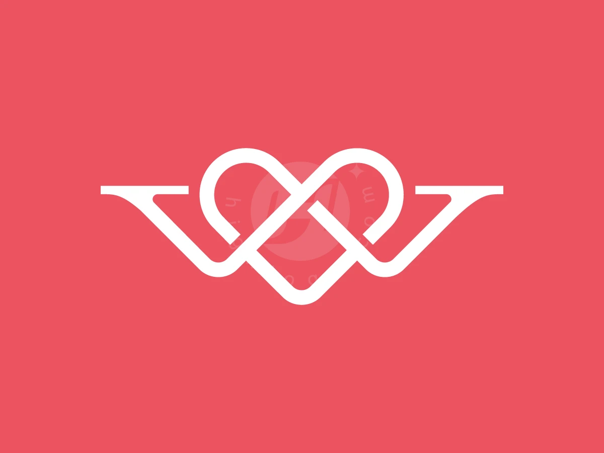 W Love Simple Monoline Logo - Logo Logo design by Gus Grafis for sale on Highlogo