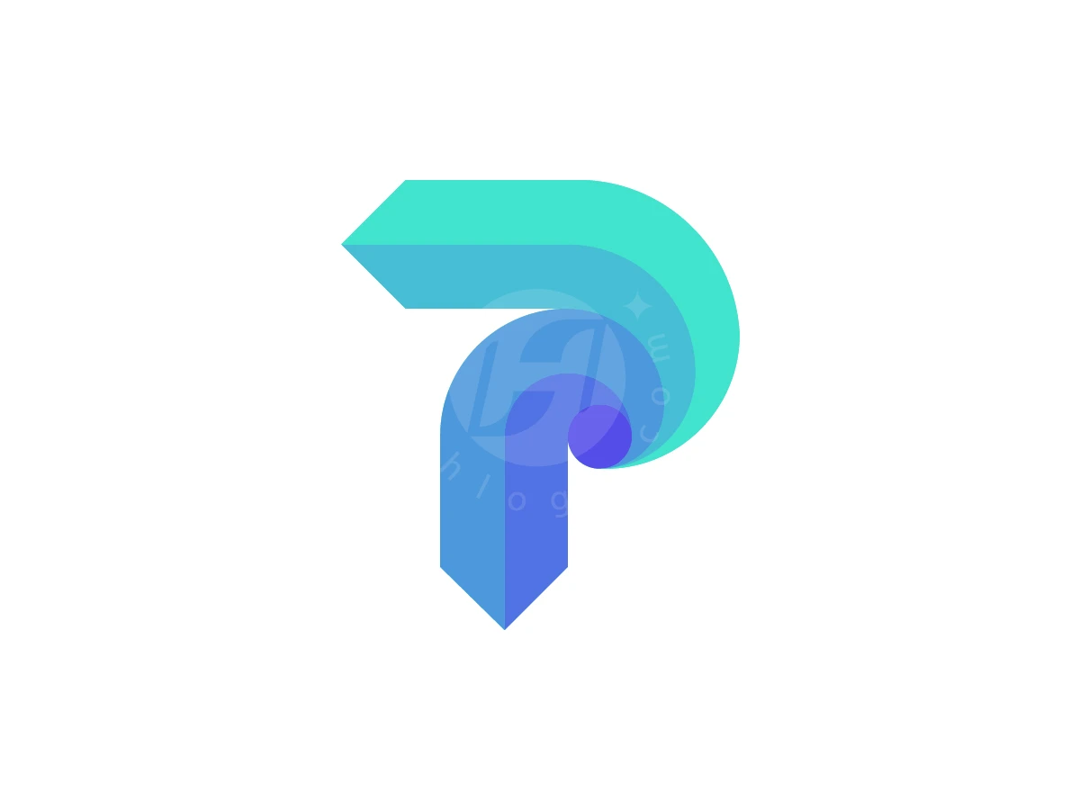 Letter P Spiral Arrow Logo - Technology Logo design by Gus Grafis for sale on Highlogo