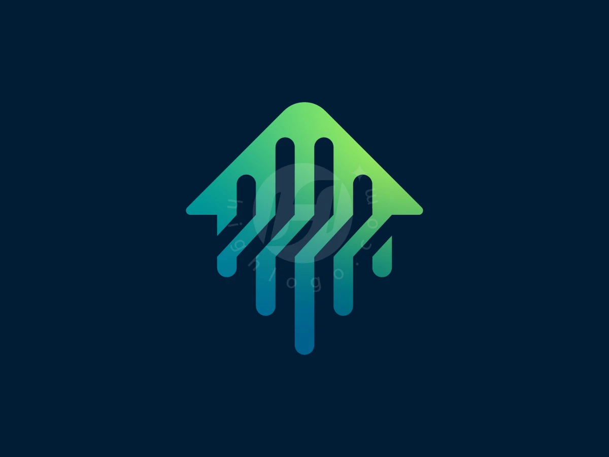 Techno House Or Arrow Logo - Real Estate Logo design by Gus Grafis for sale on Highlogo