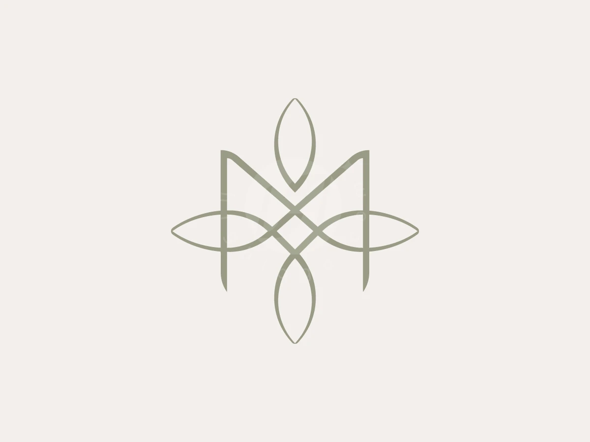 M Flower Line Logo - Beauty Logo design by Gus Grafis for sale on Highlogo